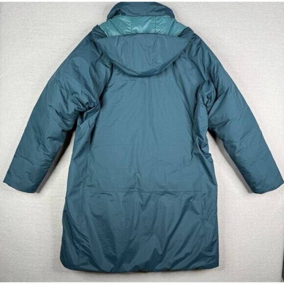 REI Stormhenge 850 Goose Down Parka Womens Sz L Teal Hydrowall Waterproof Jacket - Picture 5 of 13